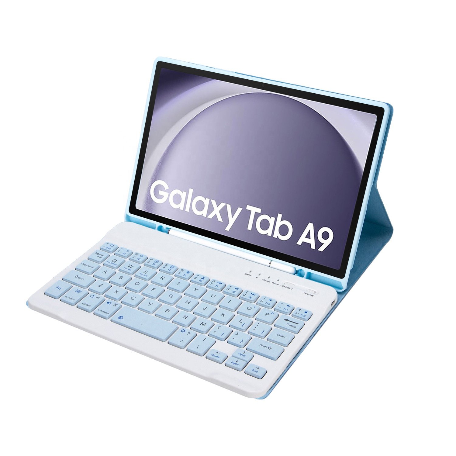New fashion stand design leather tablet case with keyboard tablet case cover for Samsung Galaxy Tab A9 SM-X110 X115 8.7 inch