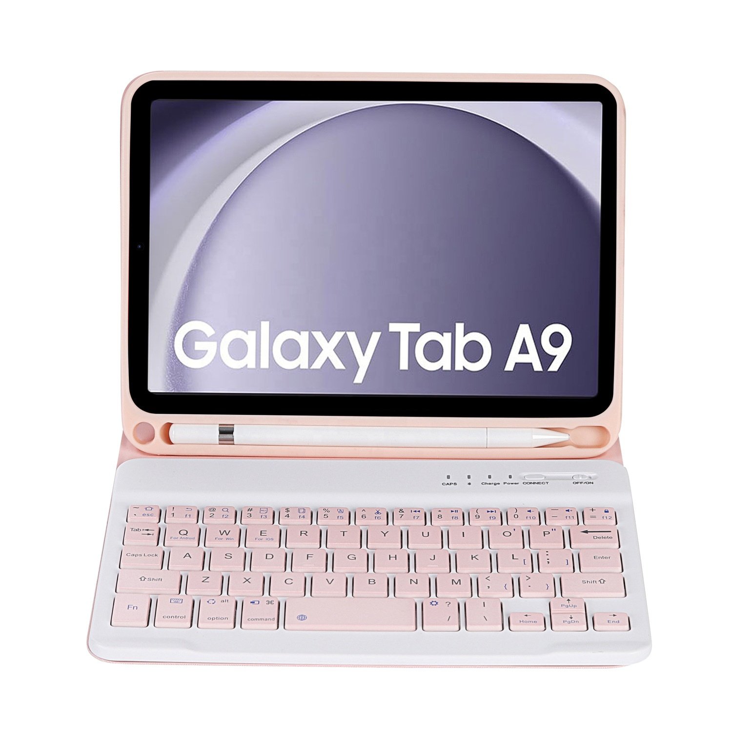 New fashion stand design leather tablet case with keyboard tablet case cover for Samsung Galaxy Tab A9 SM-X110 X115 8.7 inch