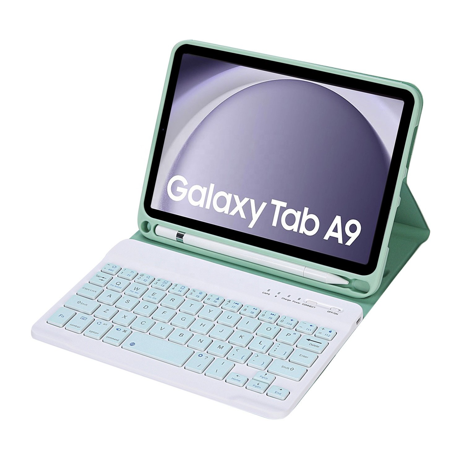 New fashion stand design leather tablet case with keyboard tablet case cover for Samsung Galaxy Tab A9 SM-X110 X115 8.7 inch