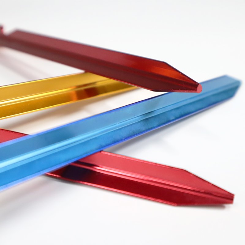 Custom Multicolor Anodizing Aluminum Keyboard Case Machining Cheap Cnc Aluminum Parts Tent Peg