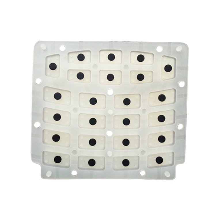 Customized Pad Silicone Rubber Pads Overmolded Button Mat Panel Switch Membrane Keyboard Keypad Molding Abxy Rubber Button