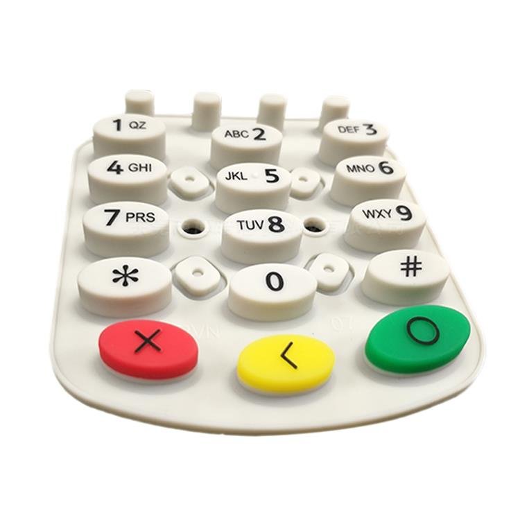 Customized Pad Silicone Rubber Pads Overmolded Button Mat Panel Switch Membrane Keyboard Keypad Molding Abxy Rubber Button