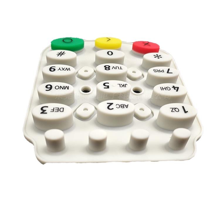 Customized Pad Silicone Rubber Pads Overmolded Button Mat Panel Switch Membrane Keyboard Keypad Molding Abxy Rubber Button