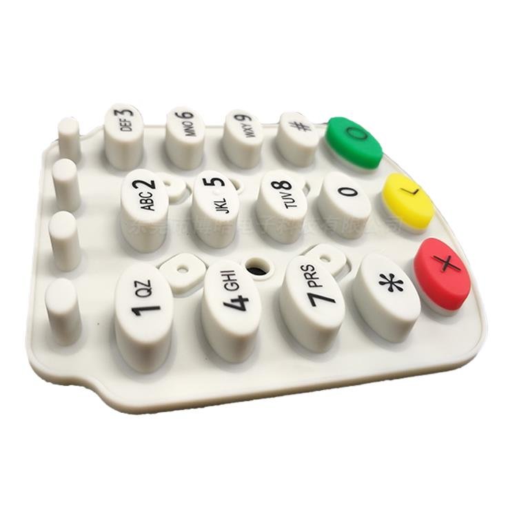Customized Pad Silicone Rubber Pads Overmolded Button Mat Panel Switch Membrane Keyboard Keypad Molding Abxy Rubber Button