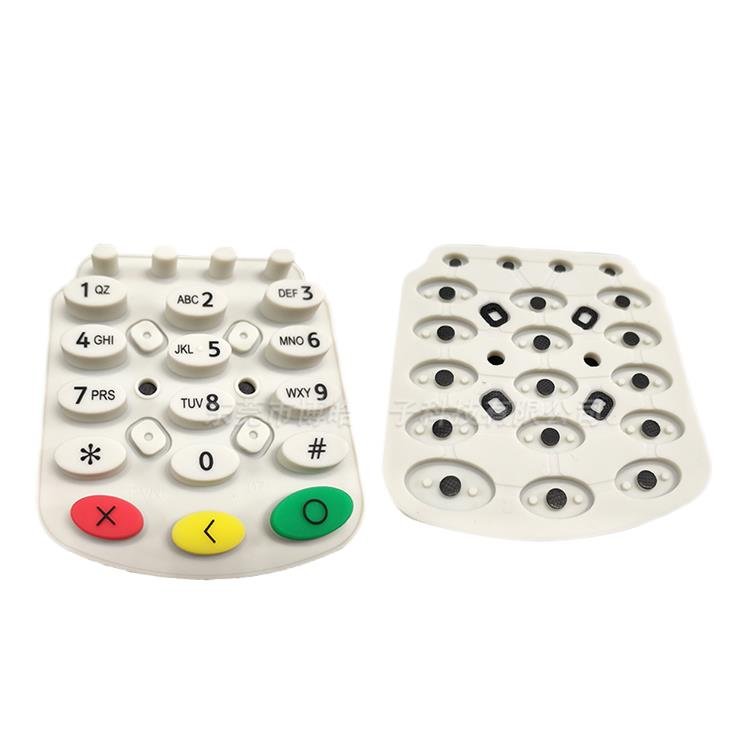 Customized Pad Silicone Rubber Pads Overmolded Button Mat Panel Switch Membrane Keyboard Keypad Molding Abxy Rubber Button