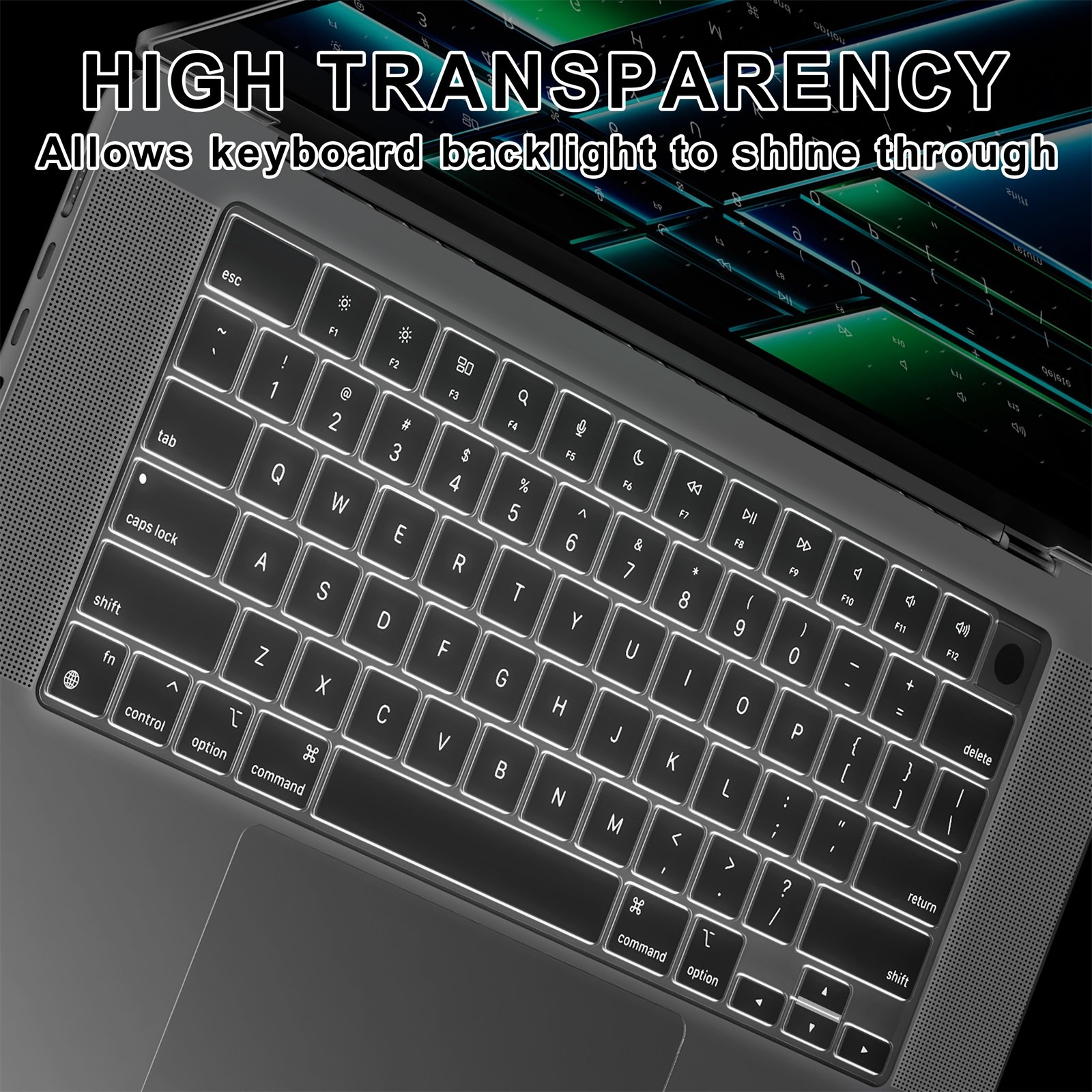 Waterproof Laptop Keyboard Protector Cover for MacBook Pro 14 Pro 16 A2442 A2485 Keyboard Skin,US Version