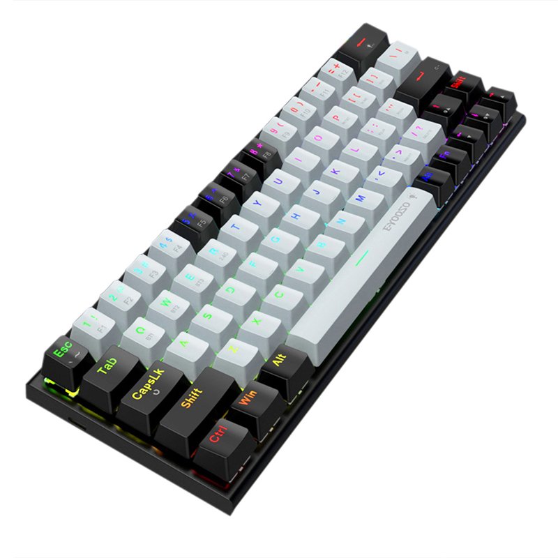 E-Yooso Z-11 Gaming Keyboard Wireless 2.4G BT RGB Backlit 60% 63 Keys Keyboard Programmable Mechanical keyboard