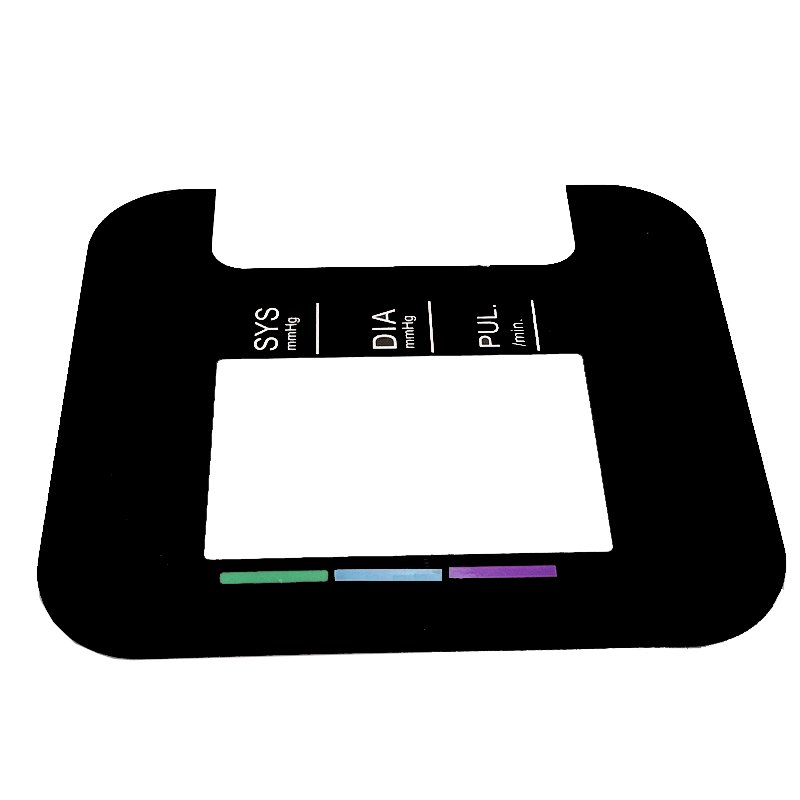 OEM printing PC Membrane Switch Graphic Overlay with Transparent Window Polycarbonate and Cutting Hole for Keyboard and Keypad