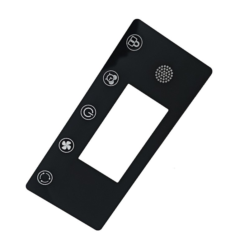 OEM printing PC Membrane Switch Graphic Overlay with Transparent Window Polycarbonate and Cutting Hole for Keyboard and Keypad