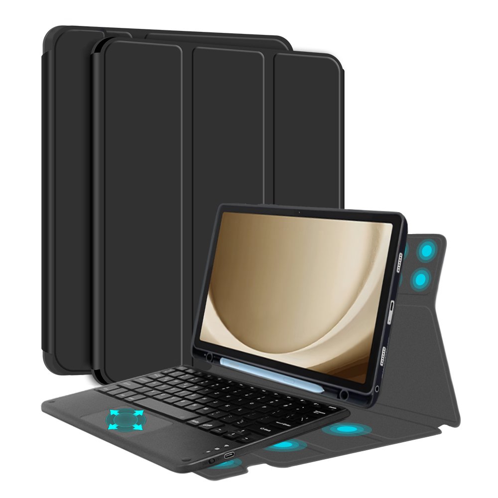 Magnetic Attached Detachable wireless Keyboard case with Built-in Pen slot For Samsung Galaxy Tab A9 PLUS 11''