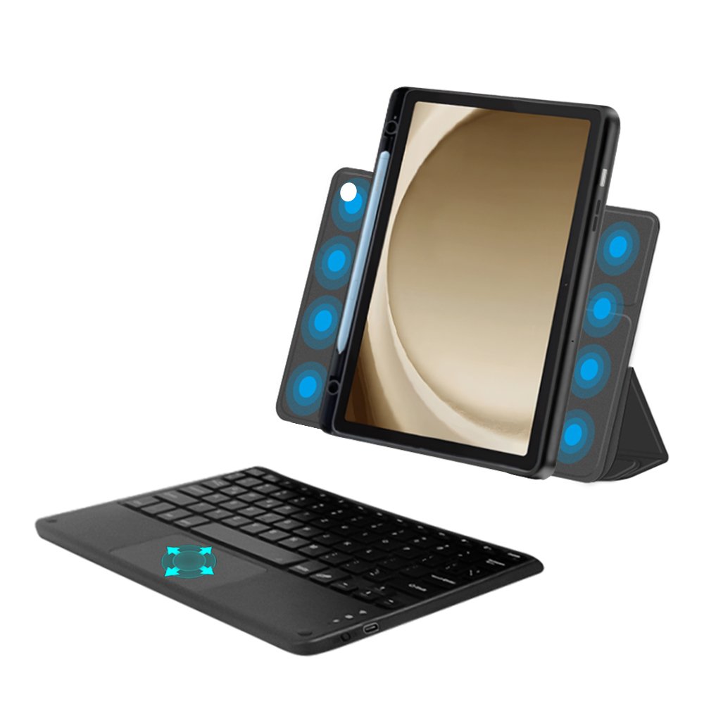 Magnetic Attached Detachable wireless Keyboard case with Built-in Pen slot For Samsung Galaxy Tab A9 PLUS 11''