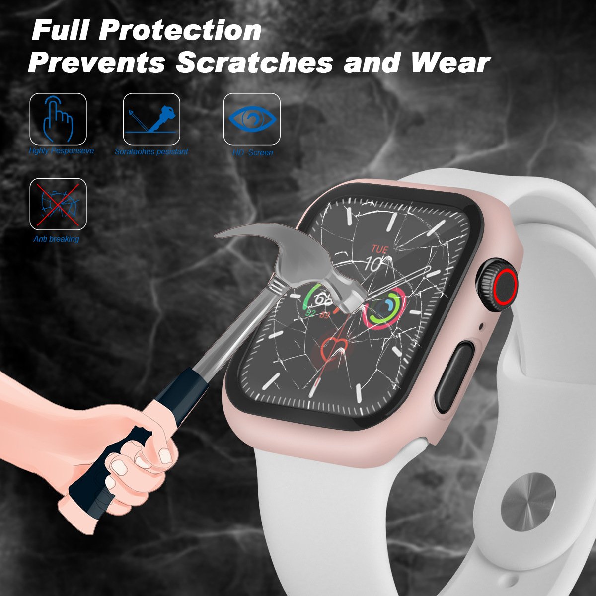 Shockproof Hard PC Bumper Protective Case Watch Cover For Apple Watch Ultra Case 49mm 45mm 44mm 38mm