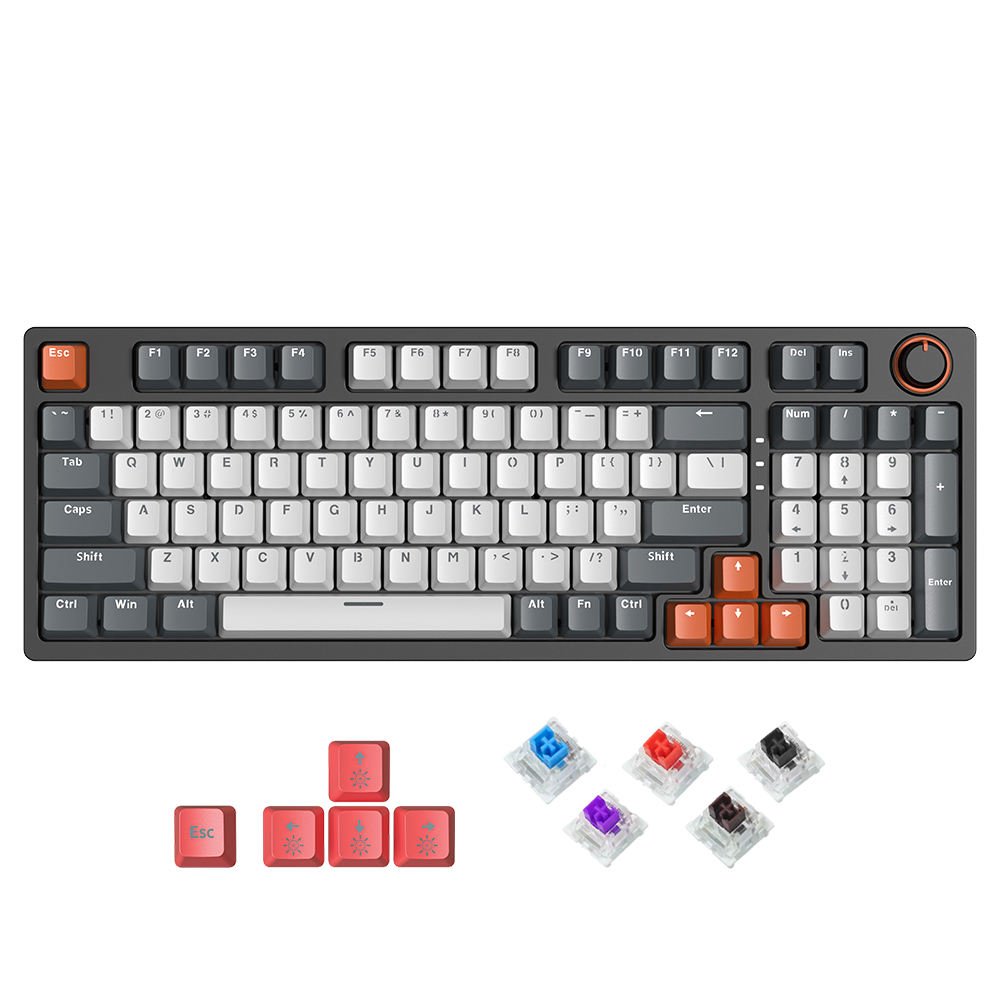 china wholesale mechanical keyboard blue switch 7 keys retro typewriter keyboard 2023 stylish gaming keyboard