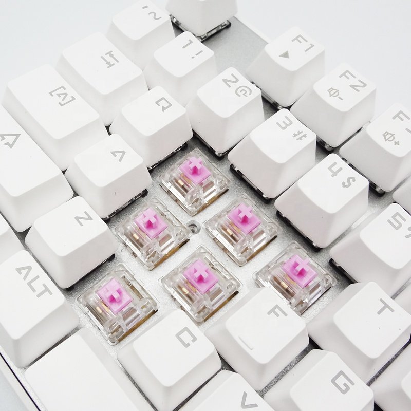 JWICK Mechanical Linear Keyboard Switch Opener JWK Creamy Pink L3 65g with Transparent Housing Key switch for Cherry MX