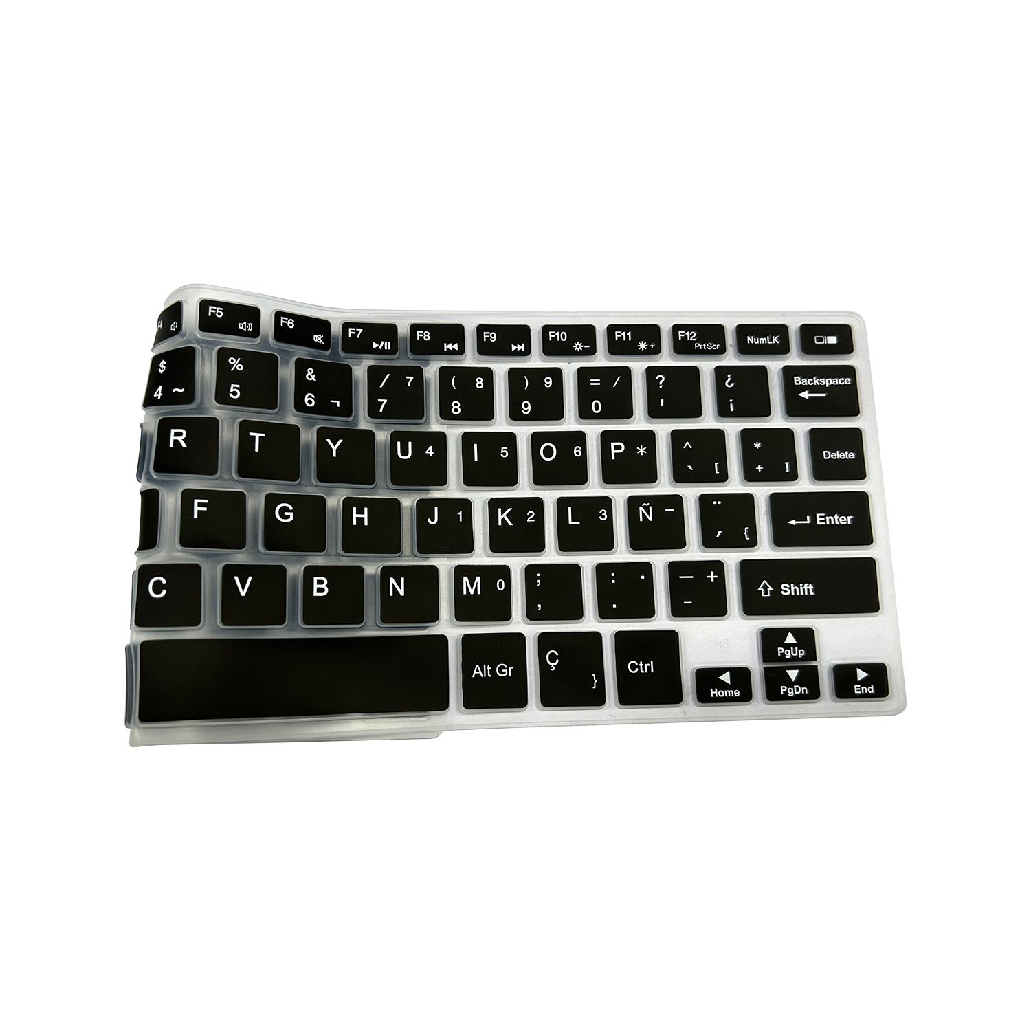 Spanish Bluetooth Keyboard Cover Support OEM Silicone Material For Notebook N4020 N5095