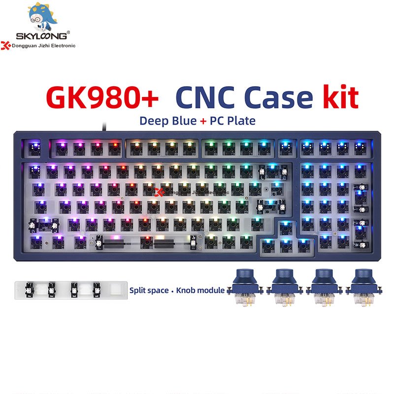 Skyloong High Quality GK980 Hot Swap Mechanical Keyboard Programmable 3 Mode Switches 98Keys Keyboard Kit Mechanical Keyboard