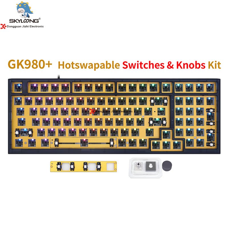 Skyloong High Quality GK980 Hot Swap Mechanical Keyboard Programmable 3 Mode Switches 98Keys Keyboard Kit Mechanical Keyboard