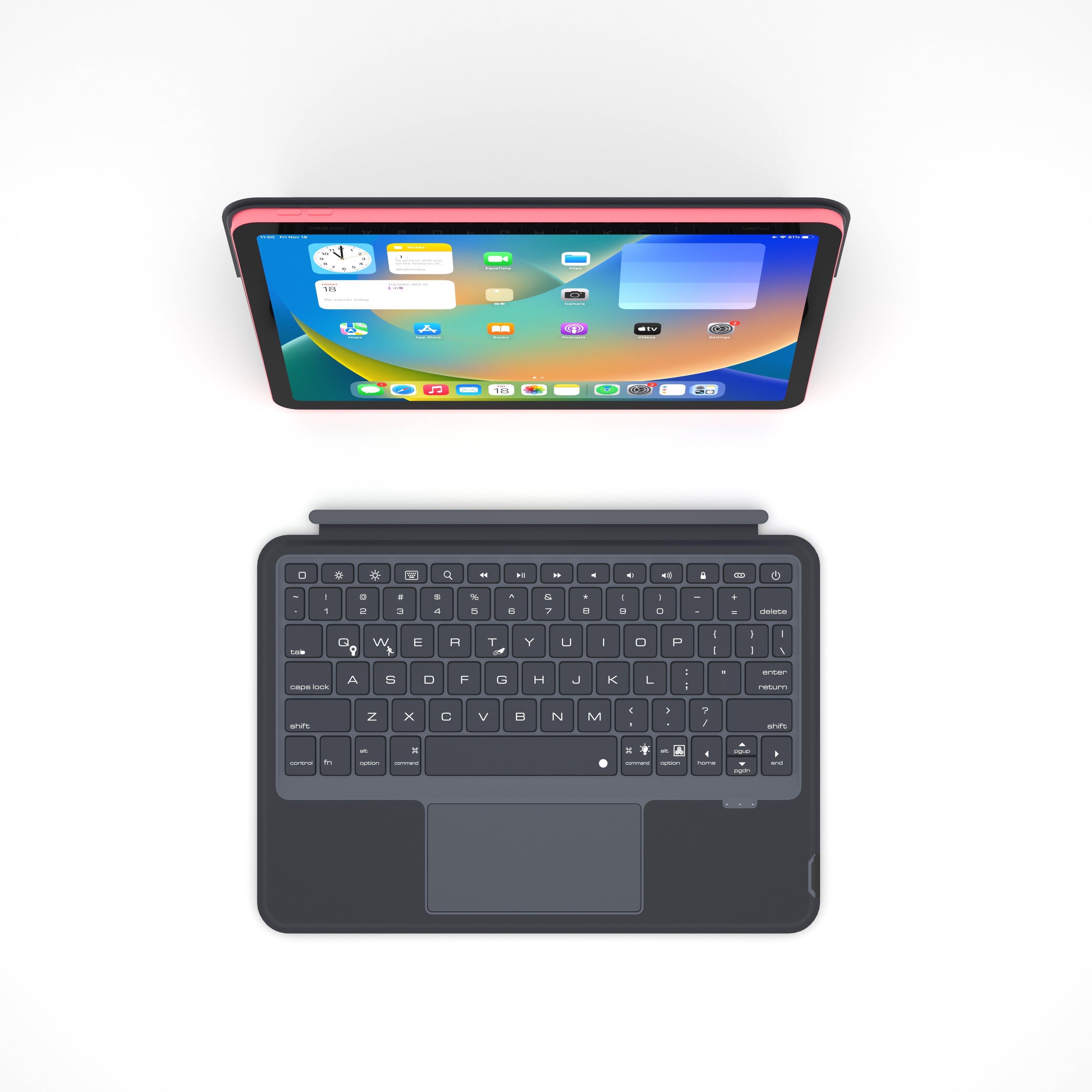 Magic Keyboard Compatible with iPad 10.9 inch 2022 10th gen, Laptop-like Stand Detachable Backlit Compatible with ipad Keyboard
