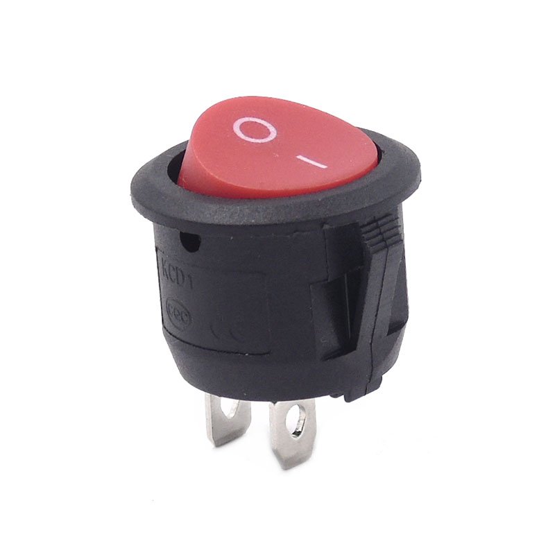 KCD1-105 Round Push Button Switch 2Pin 3Pin 4Pin 6Pin Mini Power Switch ON OFF ON OFF ON Rocker Switch With Light 20mm