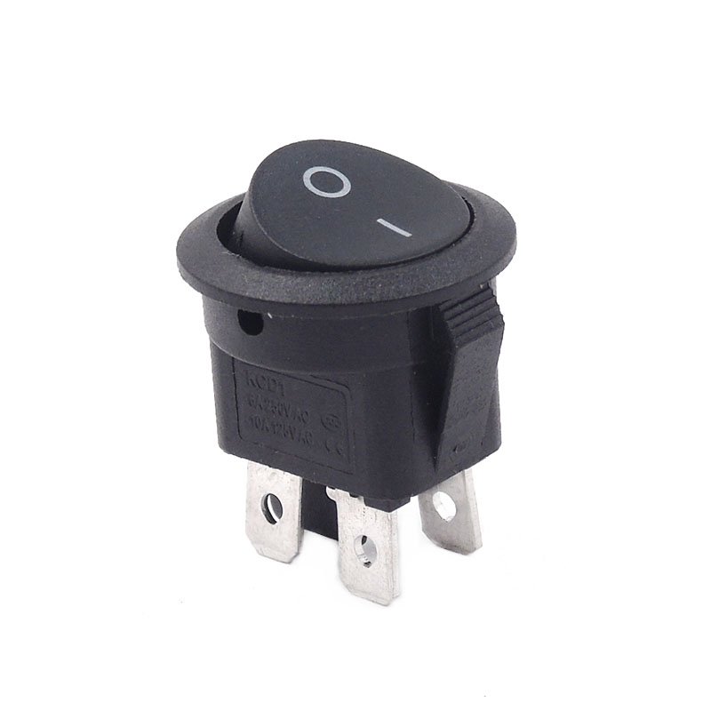 KCD1-105 Round Push Button Switch 2Pin 3Pin 4Pin 6Pin Mini Power Switch ON OFF ON OFF ON Rocker Switch With Light 20mm