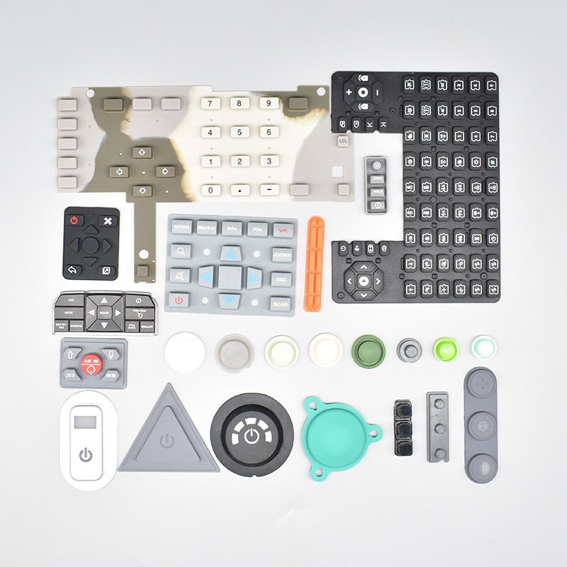 OEM Custom Mold Silicone Rubber Push Conductive Button Covers EPDM & NBR Material Silicone Rubber Coated Keypad Buttons