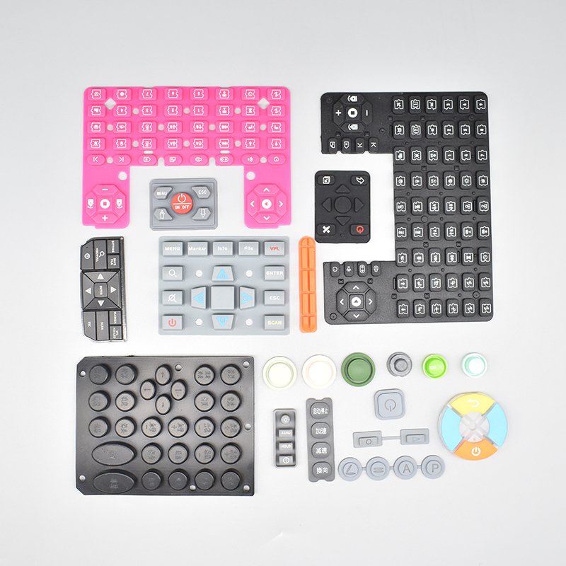 OEM Custom Mold Silicone Rubber Push Conductive Button Covers EPDM & NBR Material Silicone Rubber Coated Keypad Buttons