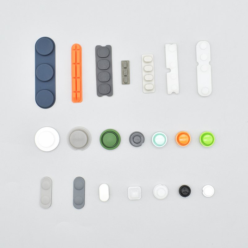 OEM Custom Mold Silicone Rubber Push Conductive Button Covers EPDM & NBR Material Silicone Rubber Coated Keypad Buttons