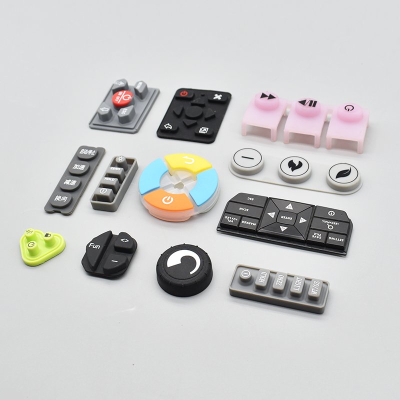 OEM Custom Mold Silicone Rubber Push Conductive Button Covers EPDM & NBR Material Silicone Rubber Coated Keypad Buttons