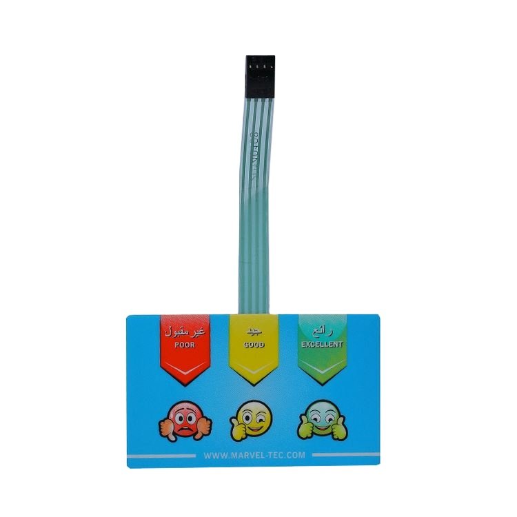 China OEM silicone rubber keypad surface material Membrane Switch With Led and Backlight Membrane Switch Keypad