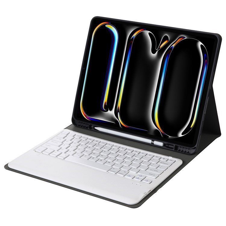 A14B Bluetooth Keyboard Tablet Case For iPad Pro 13 (2024) Bluetooth Keyboard Cover with Pen Slot Ultra Thin Tablet Case