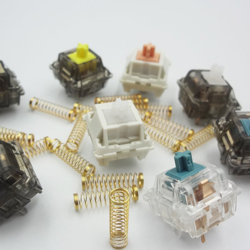 24K Gold-plated Stainless Steel Spring for DIY Mechanical Keyboard Switches Custom Springs For MX switches Replacement
