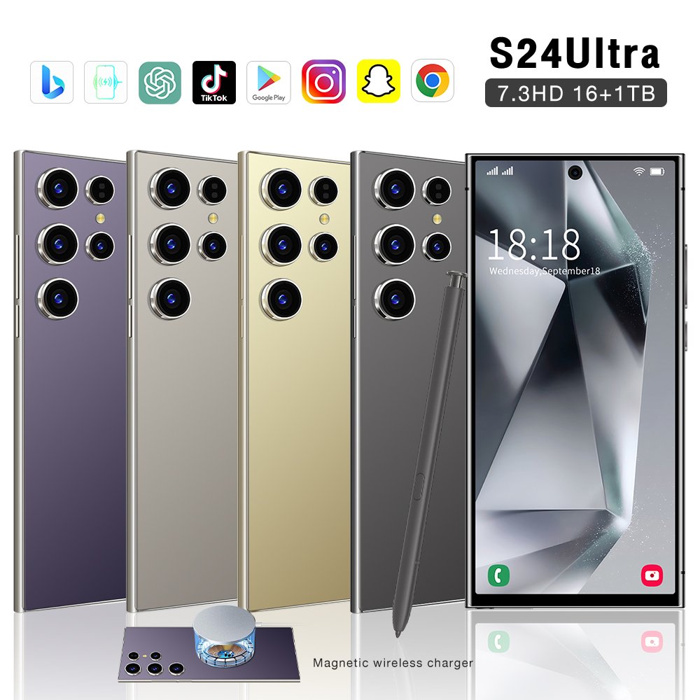 2024 new ultra-high speed S24 Ultra 16GB+1TB 5G smart phone 7.2-inch 48MP+100MP Snapdragon 8+2 Android 14 game phone