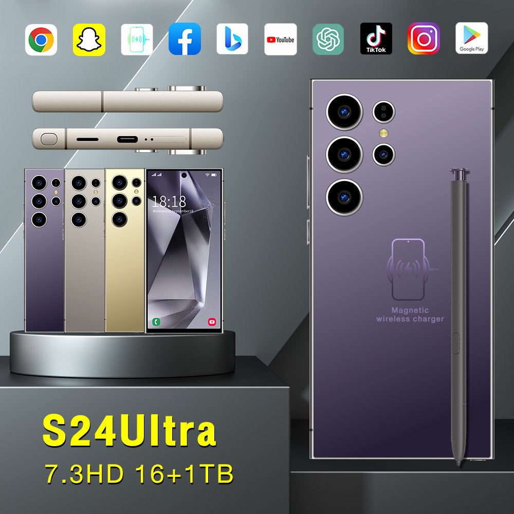 2024 new ultra-high speed S24 Ultra 16GB+1TB 5G smart phone 7.2-inch 48MP+100MP Snapdragon 8+2 Android 14 game phone