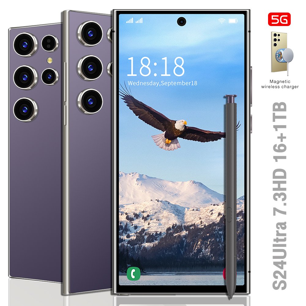 2024 new ultra-high speed S24 Ultra 16GB+1TB 5G smart phone 7.2-inch 48MP+100MP Snapdragon 8+2 Android 14 game phone
