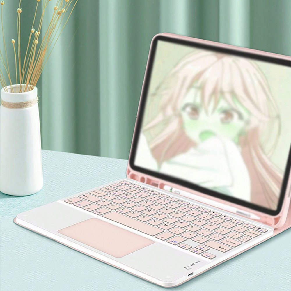 High Battery Life Rechargeable Wireless Keyboard Touch-Sensitive Switch Compatible with iPad Computers Mobile Phones Tablets