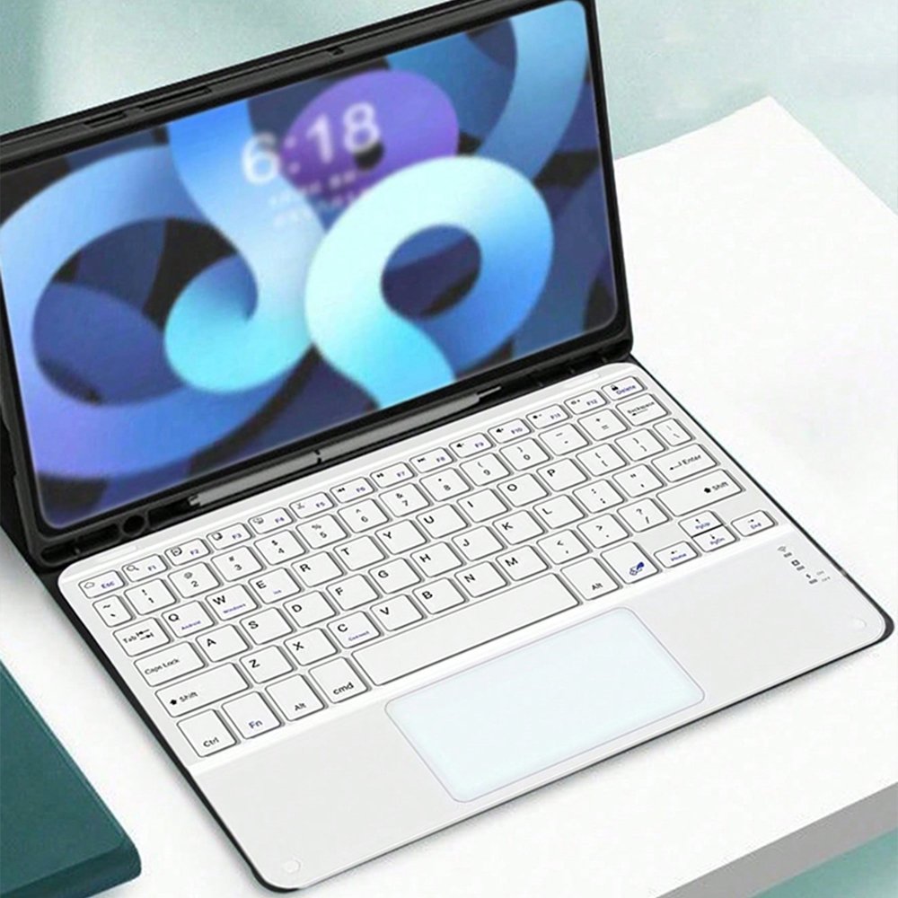 High Battery Life Rechargeable Wireless Keyboard Touch-Sensitive Switch Compatible with iPad Computers Mobile Phones Tablets