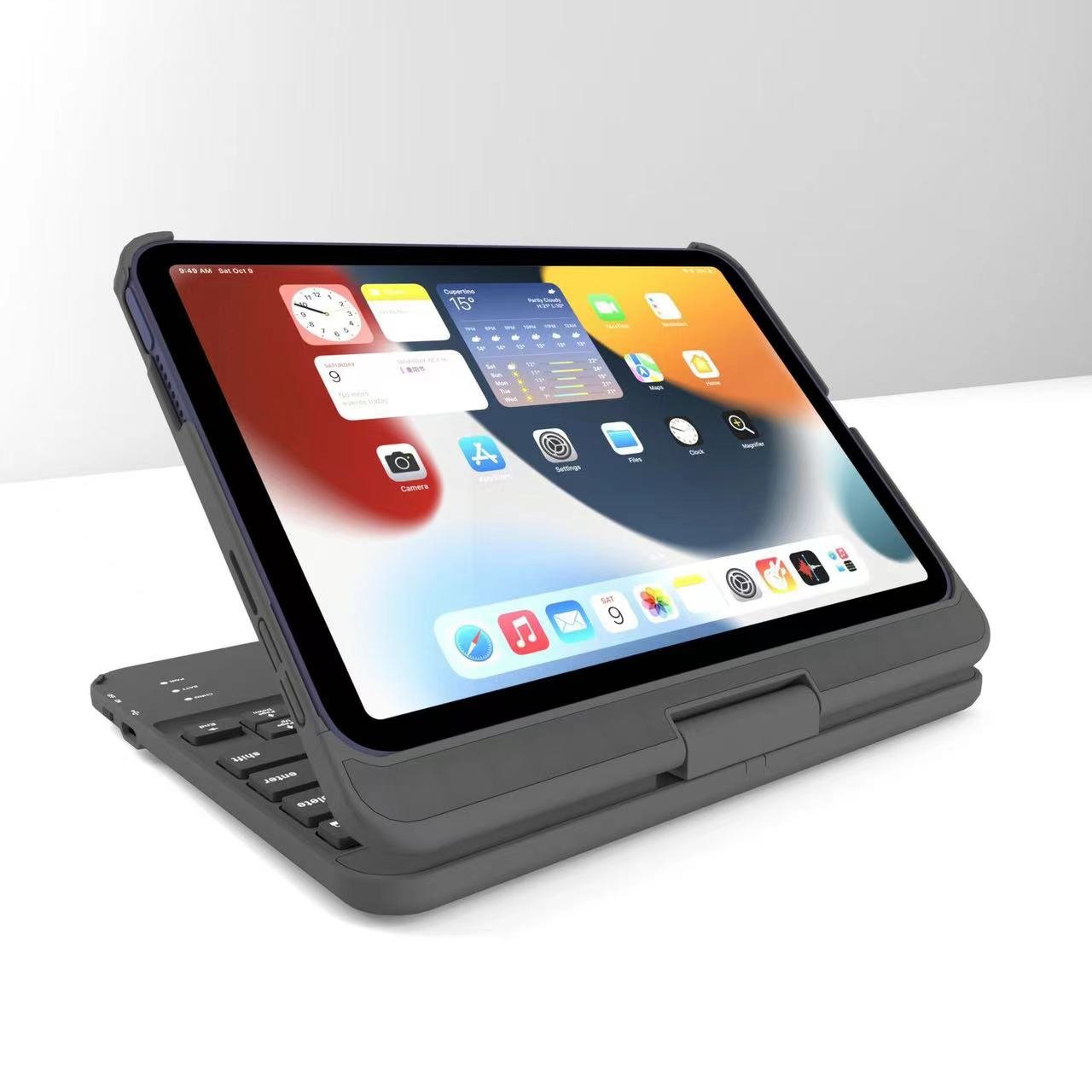Wireless Keyboard 360 Degree Rotating Kickstand Heavy Duty Rugged Tablet Case For iPad Mini6 8.3inch 2021 A2567 A2568 A2569 Full
