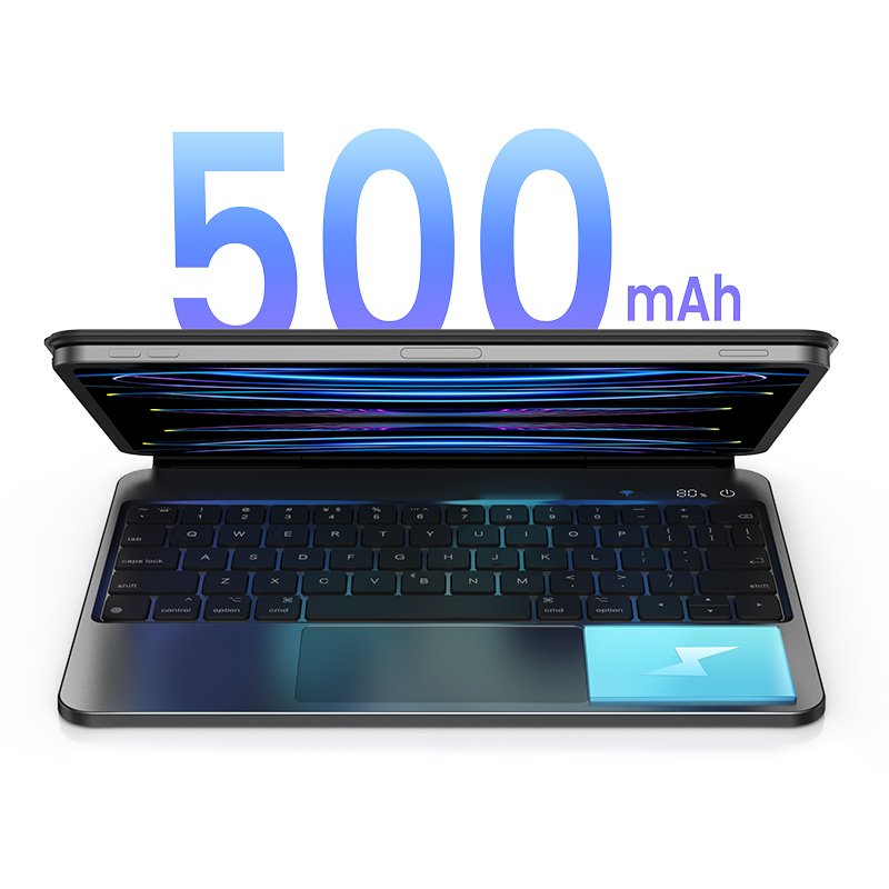 USAMS BH876 Tablet Laptop Wireless Digital Display Slim Keyboard Protector Cover for iPad Pro 12.9 inches
