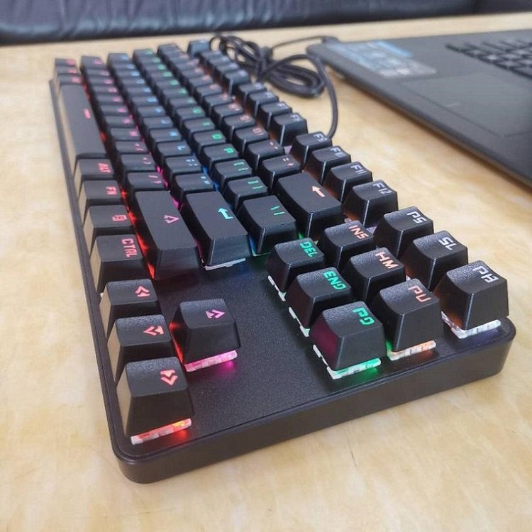 Factory Price OEM Laptop Keyboard 87 keys Waterproof RGB Backlight Wired Mechanical Gaming Keyboard