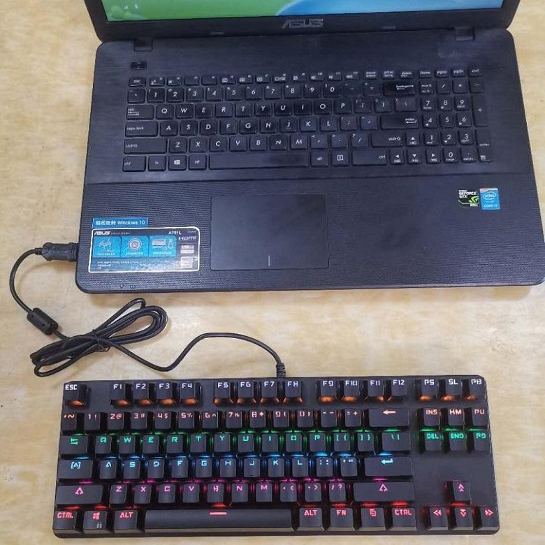 Factory Price OEM Laptop Keyboard 87 keys Waterproof RGB Backlight Wired Mechanical Gaming Keyboard
