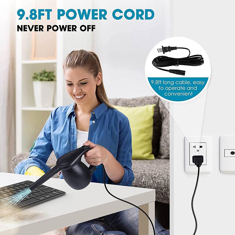 High-power Wired Dust Blower One Button Switch Control 600w Ac Cable Ac 110v / 220v Air Duster Computer Keyboard Cleaning