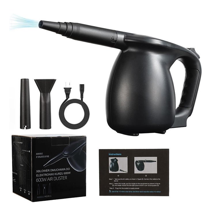 High-power Wired Dust Blower One Button Switch Control 600w Ac Cable Ac 110v / 220v Air Duster Computer Keyboard Cleaning
