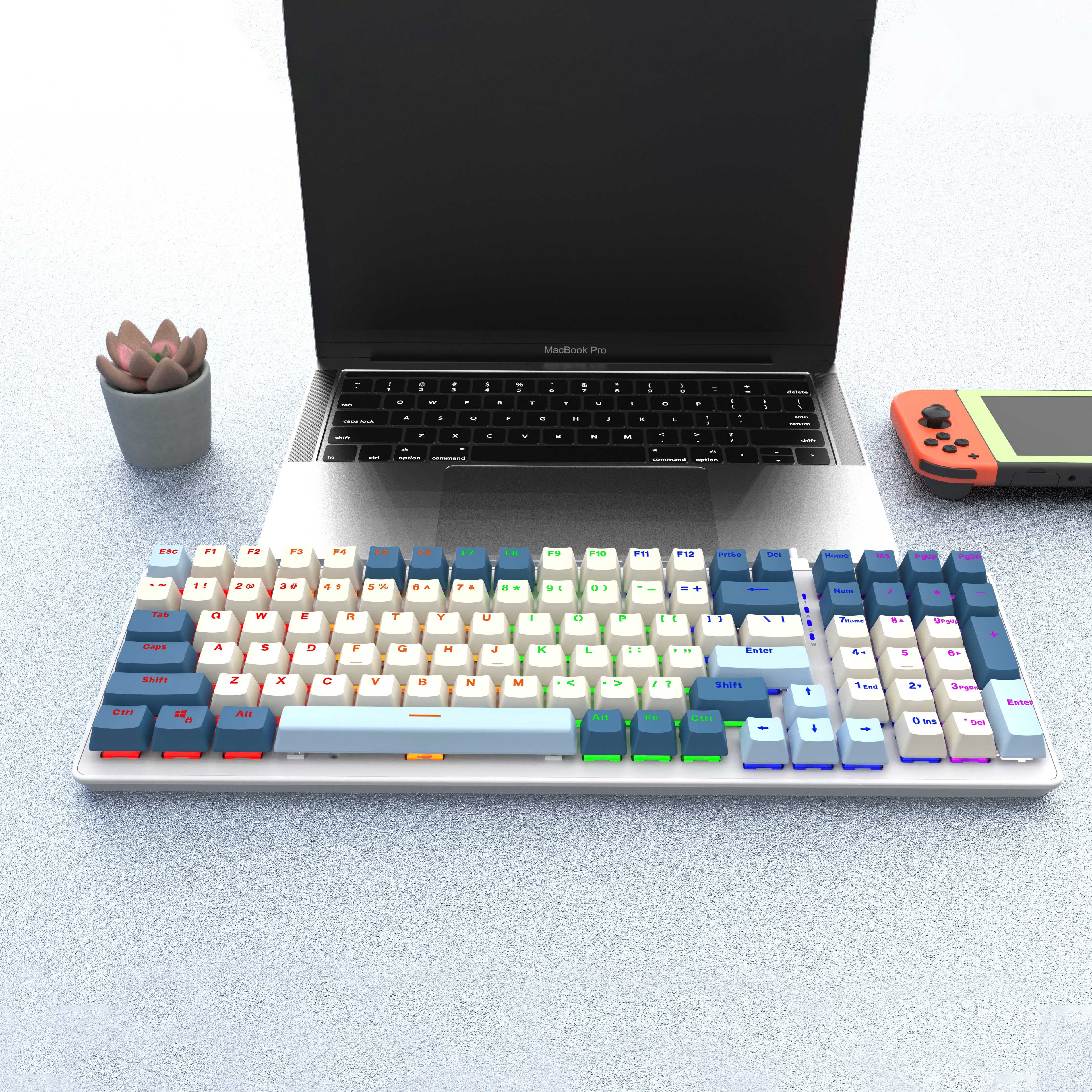 Mechanical 100 Keys LED Backlit Gaming Keyboard Hot Swappable Custom Keyboard