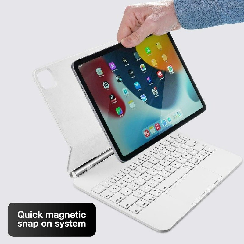 New Design Photovoltaic Charging Version Magnetic Magic Keyboard for iPad Pro 11 10.9in Multi-Touch Trackpad for Magic Keyboard