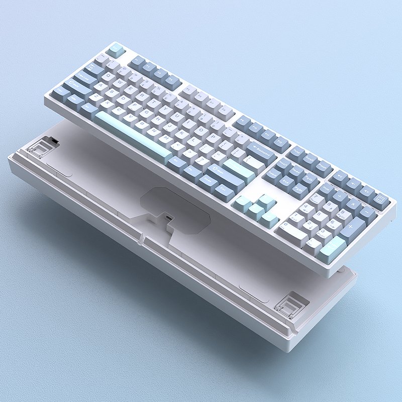 2024 New Coming Wired Mechanical Keyboard Classic 108 Keys Layout Full Size White Light Keyboard for Gaming Office