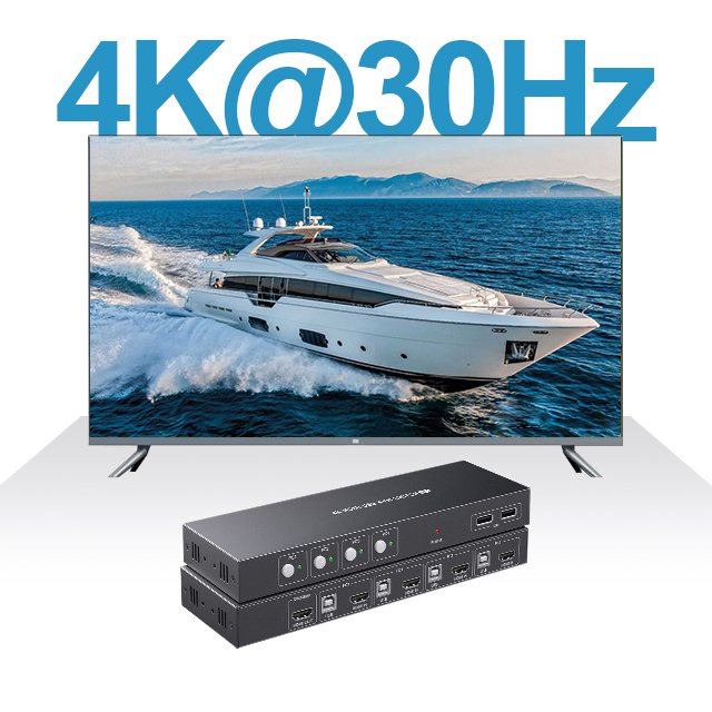 HDMI Switch with audio extractor arc 4K 30Hz 4 ports KVM HDMI Switch