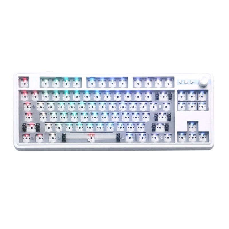 ZUOYA LS01 Mechanical Keyboard Kit Hot-swappable Bluetooth 2.4G Wireless RGB Backlit Gasket Structure Support