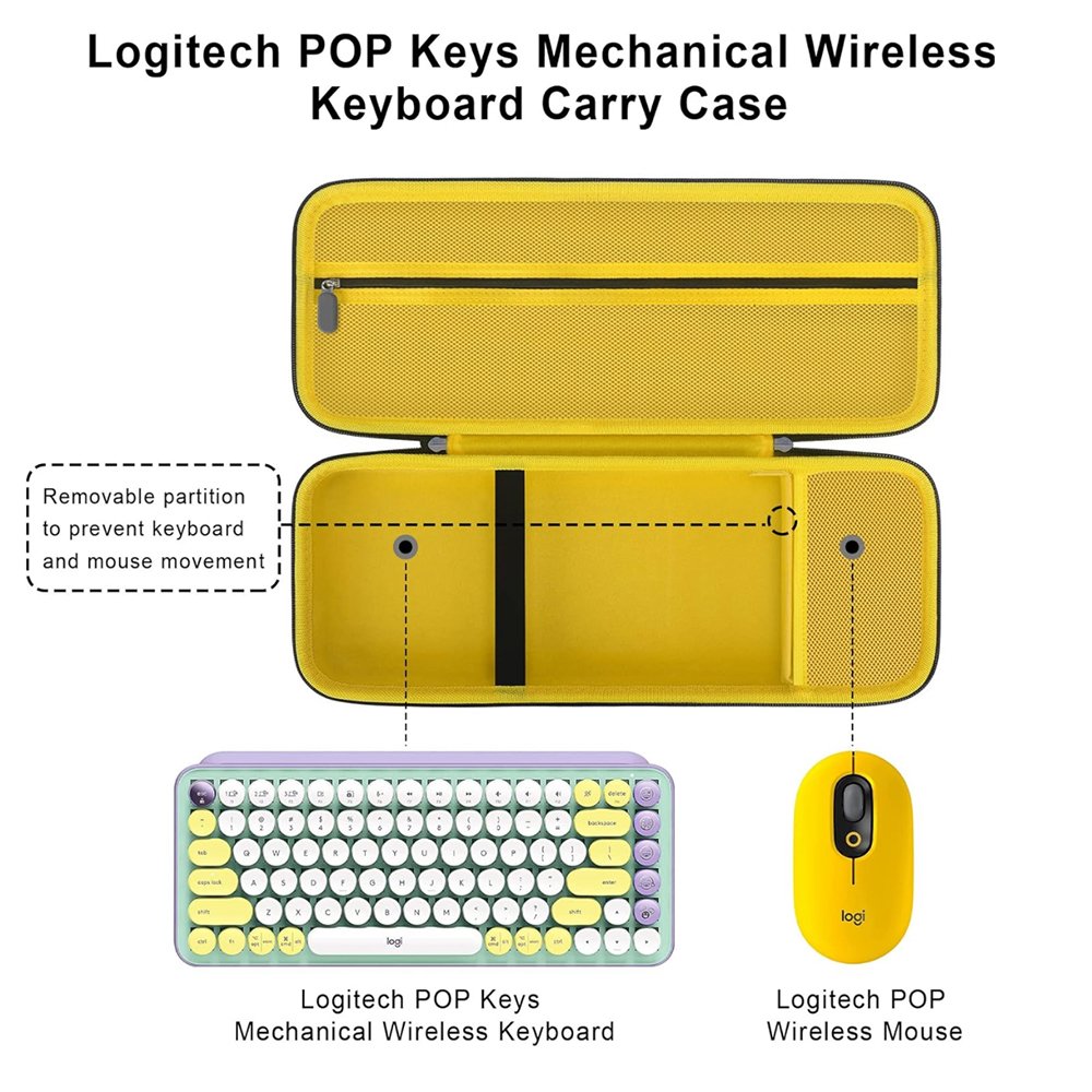 Customized eva Hard Case Keyboard Travel Tool Case Portable Bluetooth Wireless Keyboard Travel Case Bag for Logitech POP Keys
