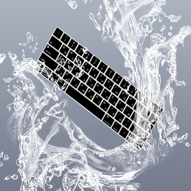 Colorful Custom Russian Silicone Waterproof Laptop Keyboard Cover for Macbook