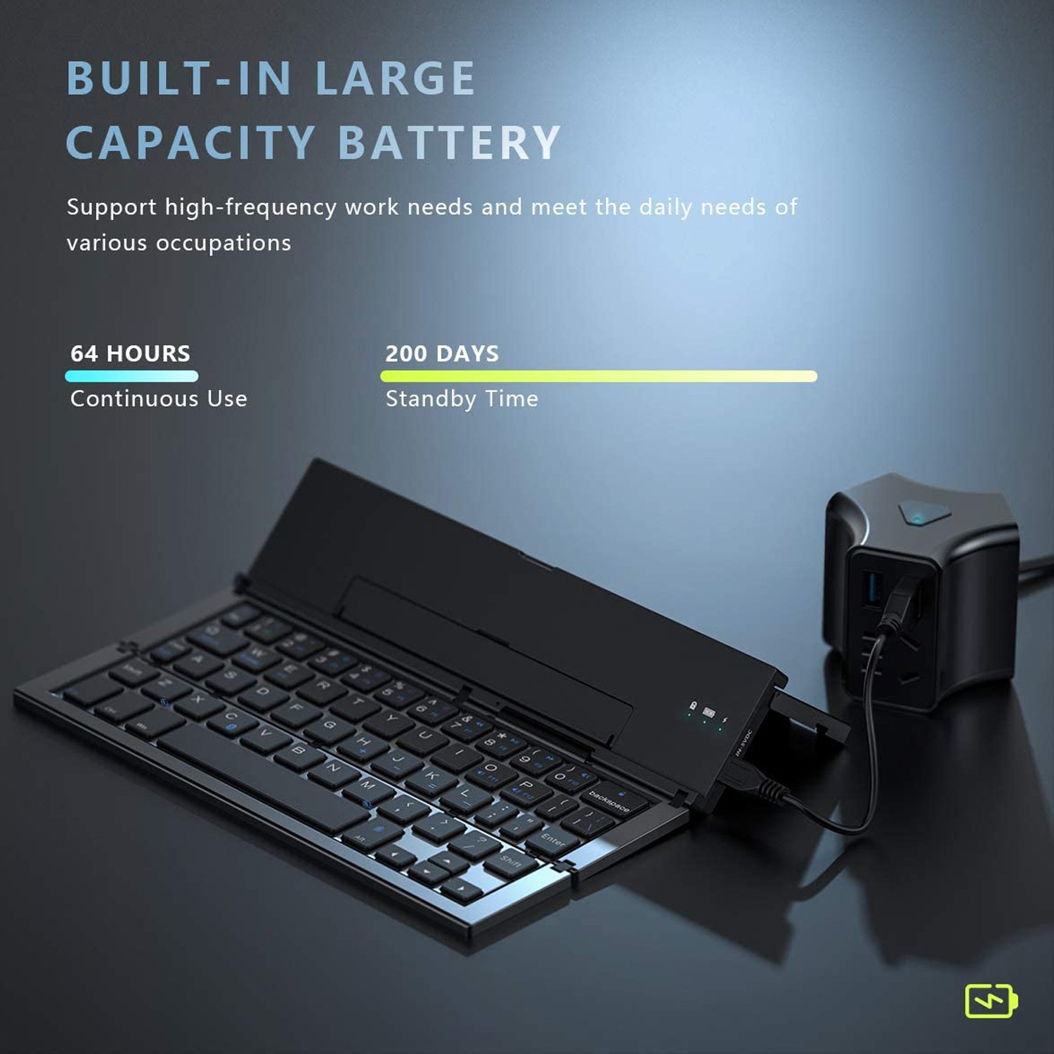 Guangdong Custom 60% Slim Mini Size Rechargeable Wireless Bt Foldable Folding Keyboard For Smart Mobile Phone
